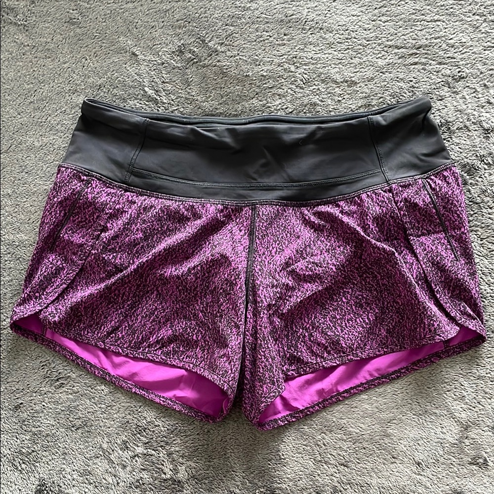 Lululemon Black and Purple Shorts